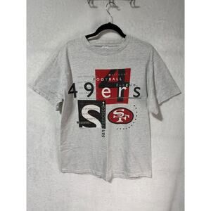 Vintage 1995 Logo 7 NFL San Francisco 49ers Gray Shirt Size L